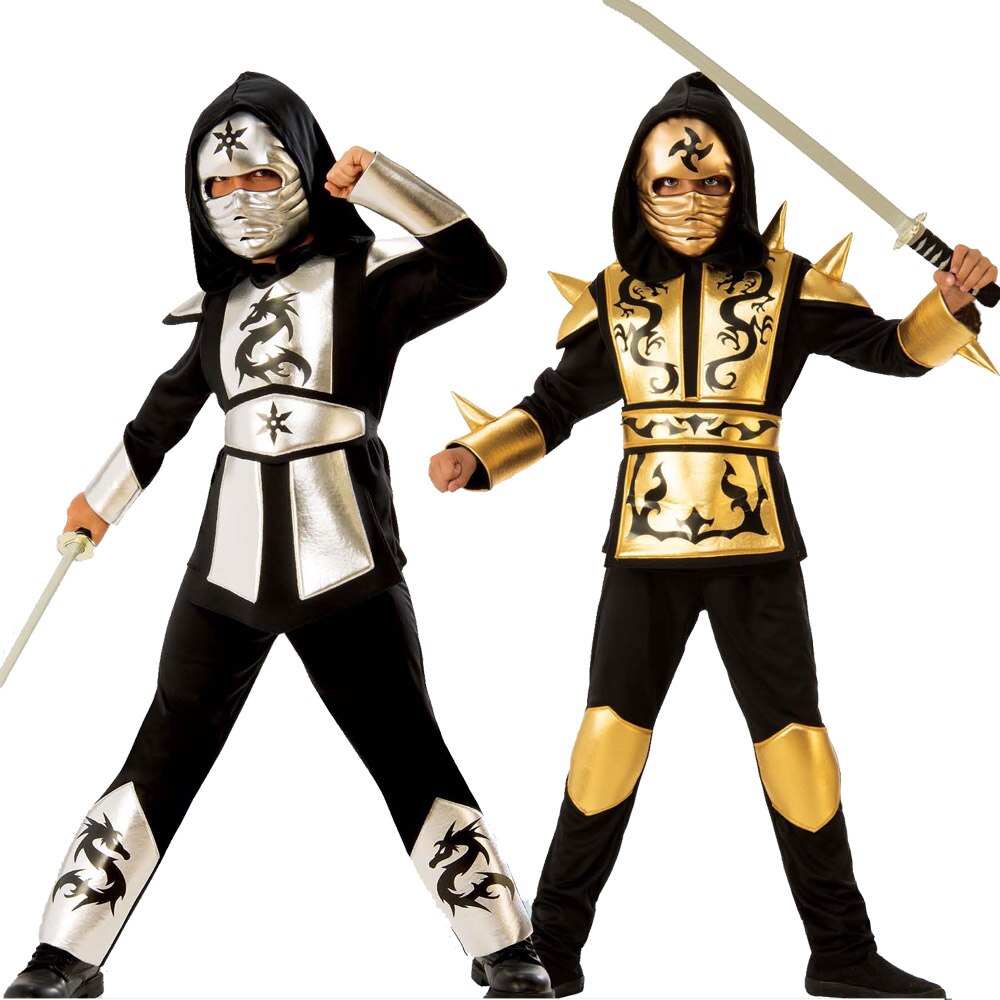 Hooded Ninja Costume For Boys